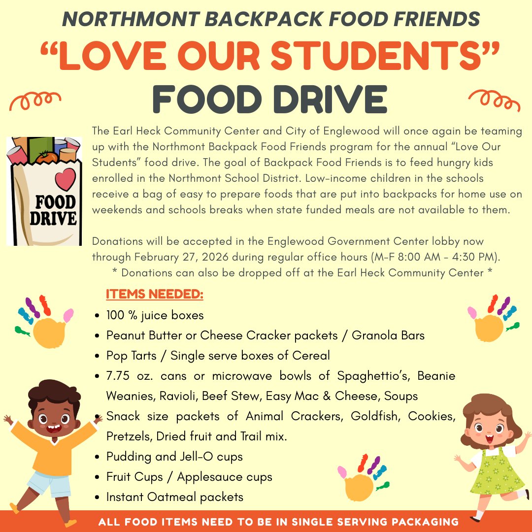 Backpack Food Friends Food Drive Gov Center